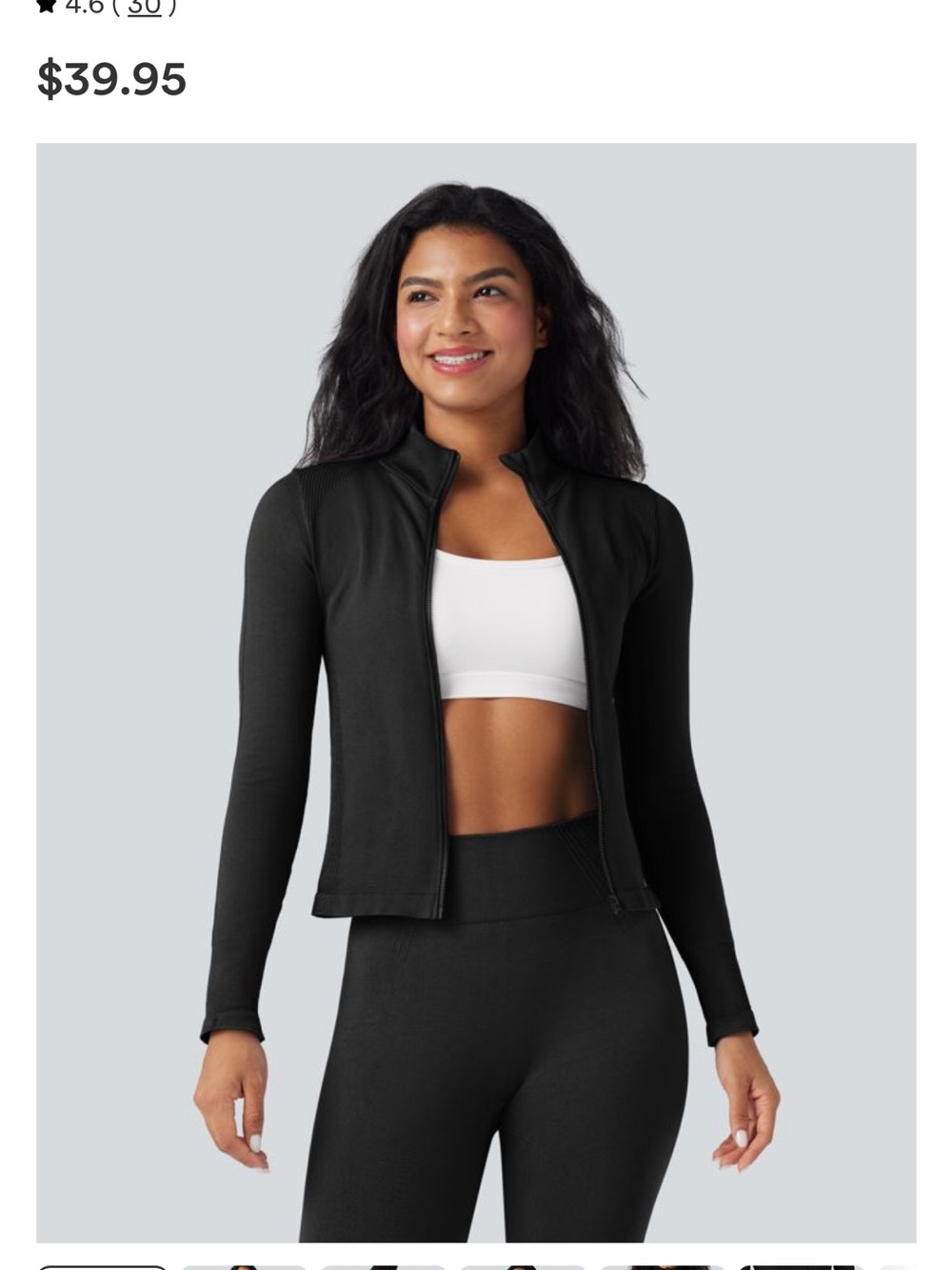 HALARA Black Varsity Jacket
